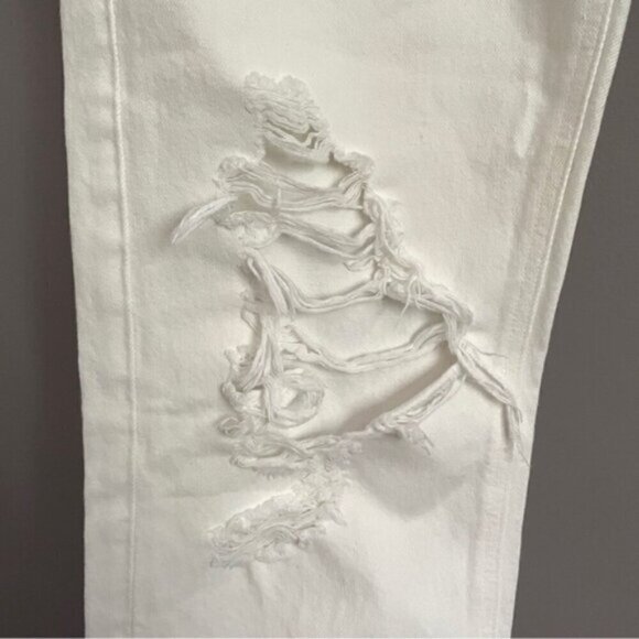 SOLD Agolde White 90’s Mid-Rise Loose Fit Distressed Jeans - 25" - Picture 5 of 12